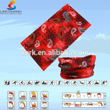 LSB-0131 Ningbo Lingshang 100% Polyester nahtlose Outdoor-Hals-Röhre Mode multifunktionale Kopfbedeckung